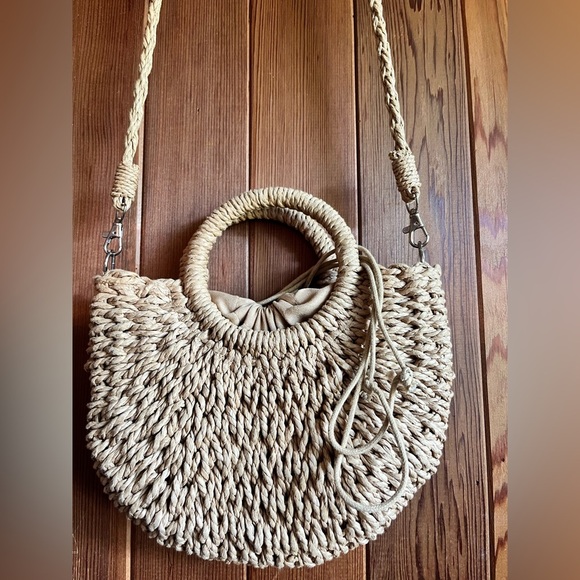 Woven crossbody purse straw bag - Picture 4 of 4